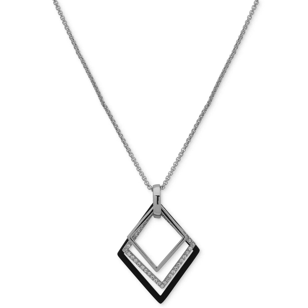 Karl Lagerfeld Paris Geometric Nested Adjustable Pendant Necklace – 36"